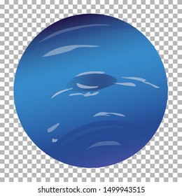 Drawn planet Neptune Isolated on a transparent background. It can be used on flyers, banners, networks and other projects.