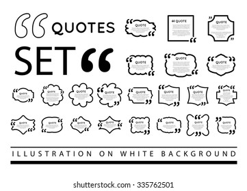 Drawn quote blank template. 