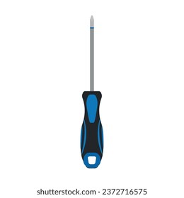 Drawn screwdriver on white background
