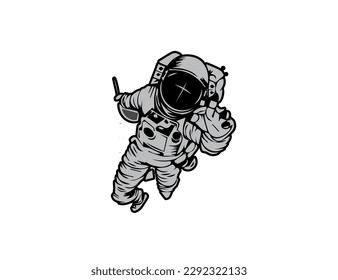 drawn space sketch art in vector