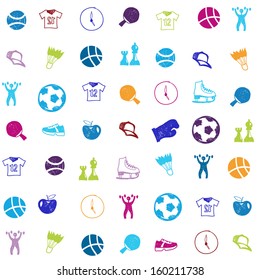 Drawn sport icons