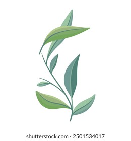 Ilustración de flor de primavera dibujada en blanco.