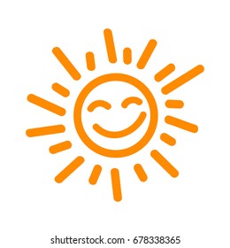 Drawn sun icons number 2 - stock vector
