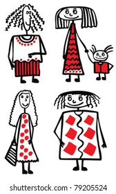 The drawn talking women