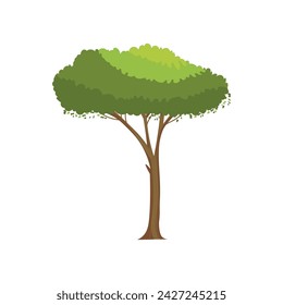 Drawn tree on white background