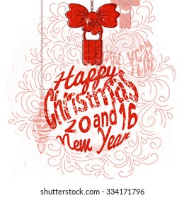 Drawn typography poster with motivational quote about  Christmas. Suitable for design bags, posters, postcards, illustrations