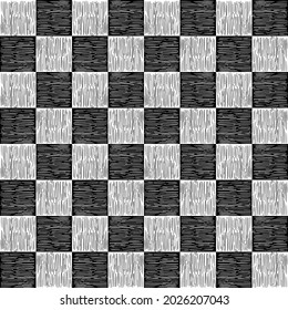 Zeichnen Sie Vektorschachbrett. Vektorschwarz-weißes Quadrat-Muster.