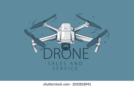 A drawn vector drone for sale and service