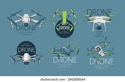 A drawn vector drone for sale and service