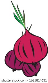 Drawn vector red bow, in cartoon style