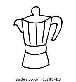 drawn vector of a stylized coffee maker