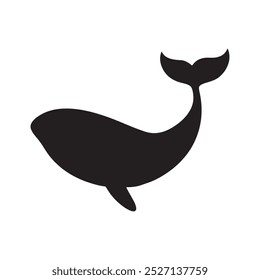 drawn whale silhouette with background