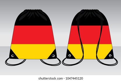 Drawstring bag design vector(Germany)