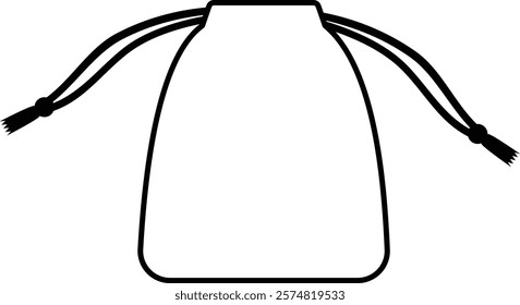 Drawstring bag with two strings