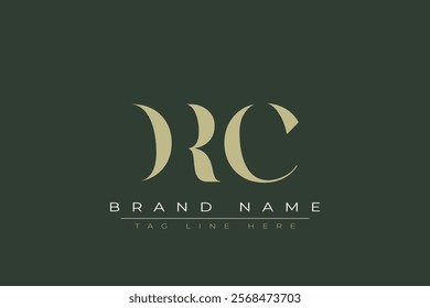DRC abstract letter logo design. This logo is designed by three abstract letters.