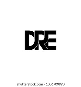 dre letter original monogram logo design