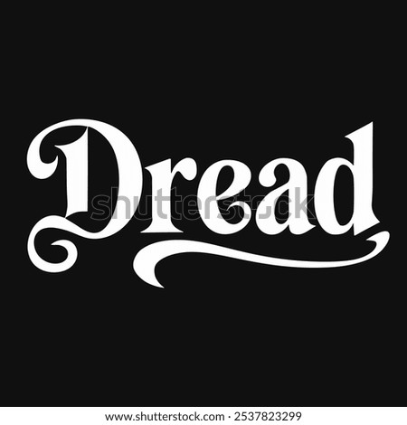 Dread Halloween text Typography Scarry Horror vector transparent background