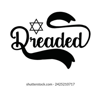 dreaded creative typography t-shirt design
