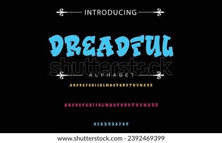 Dreadful Graffiti font text effect, spray and street text style