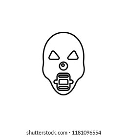 Dreadful horrible mask icon. Element of Halloween holiday icon for mobile concept and web apps. Thin line Dreadful horrible mask can be used for web and mobile