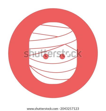 Dreadful white glyph with color background vector icon which can easily modify or edit 