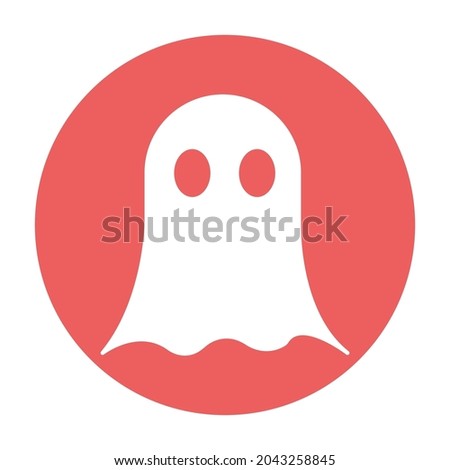 Dreadful white glyph with color background vector icon which can easily modify or edit 