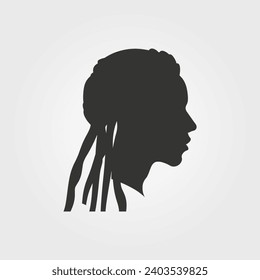 Dreadlocks icon - Simple Vector Illustration