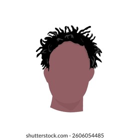 dreadlocks man head icon without background