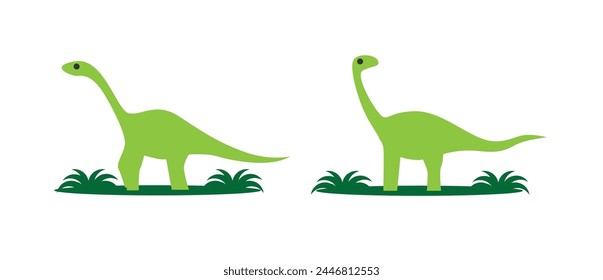 Dinosaurios Dreadnoughtus aislados en White. Animales extintos y vida salvaje concepto Vector