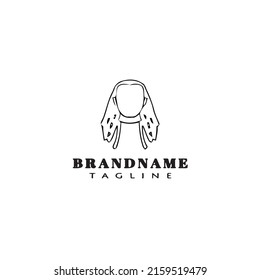 Dreads Logo Cartoon Template Icon Design Black Modern Isolated Vector Illustration