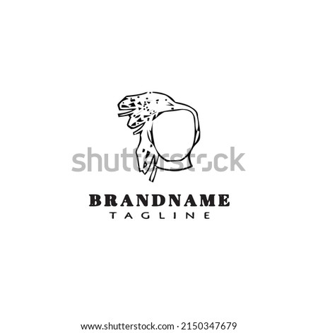 dreads logo cartoon template icon design black modern isolated vector illustration
