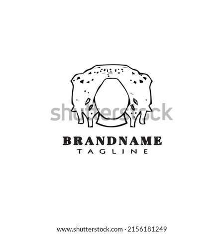 dreads logo cartoon template icon design black modern isolated vector illustration