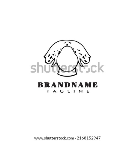 dreads logo cartoon template icon design black modern isolated vector illustration