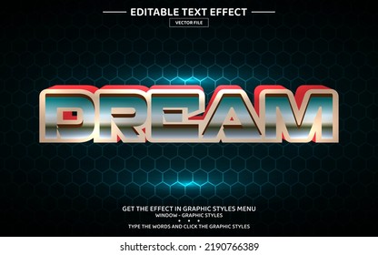 Dream 3D Editable Text Effect Template