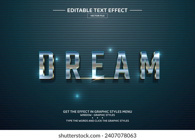 Dream 3D editable text effect template