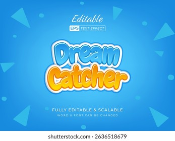 dream 3d text effect. fantasy lettering for child
