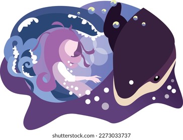 a dream about sea swimming with whales