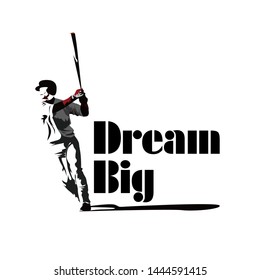 dream big, beautiful greeting card background or banner with sport theme