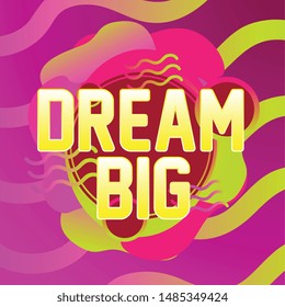 dream big, beautiful greeting card background or banner with violet theme. design illustration