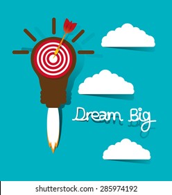 Dream big concept vector illustration.