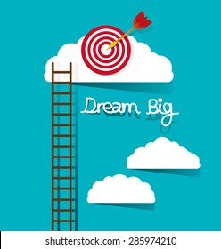 Dream big concept vector illustration.