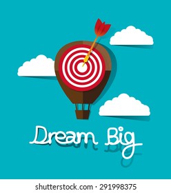 Dream big concept vector illustration.