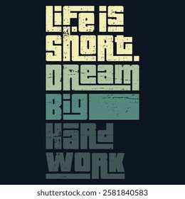 "Dream big, hard work" is about turning visions into reality. Dreams are the foundation, but hard work builds the path. Stay focused, put in the effort, and achieve greatness with determination. 