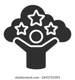 Dream Big Icon Single Vector Collection