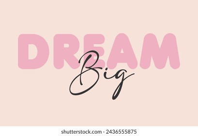 Dream Big mini felt banner Nursery wall  vector