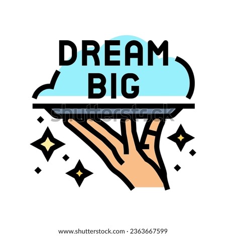 dream big succes challenge color icon vector. dream big succes challenge sign. isolated symbol illustration