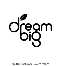  Dream Big typography t shirt design