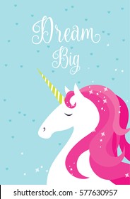 Dream Big Unicorn printable