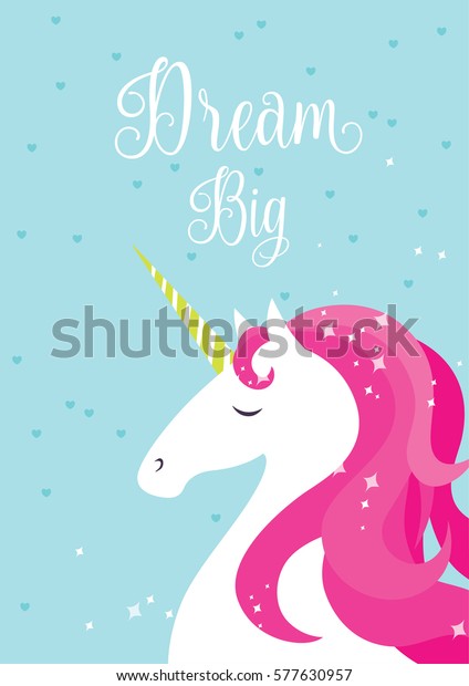 Download Dream Big Unicorn Printable Stock Vector (Royalty Free ...