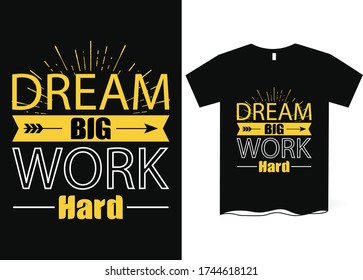 Sueño mucho trabajo duro - Mejor Cita inspiradora - Diseño de camiseta tipográfica